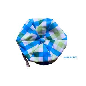 Vibrant Life Newsboy Checkered Dog Hat Size M/L